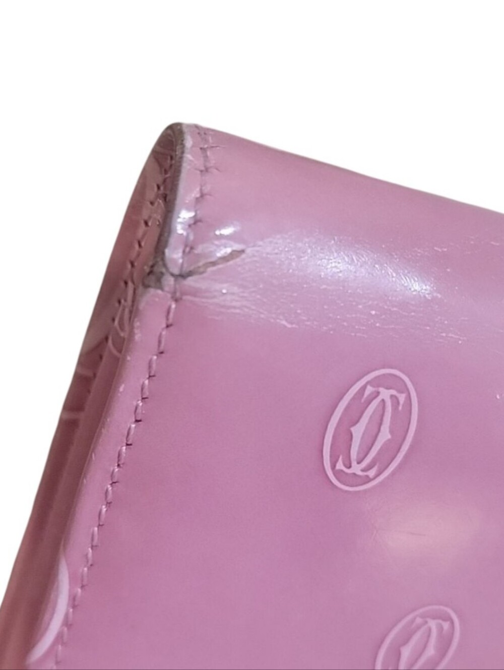 Cartier Pink Patent Leather Happy Birthday Continental Wallet Authentic - Picture 6 of 13